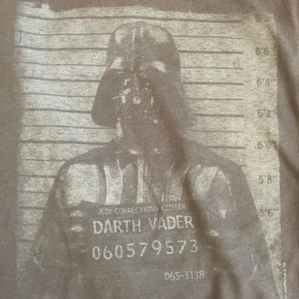 Star Wars Darth Vader Mug Shot T shirt XL